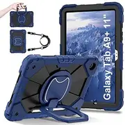 Tablet Case Cover For Samsung Galaxy Tab A9 8.7 A8 10.5'' A9 Plus 11 Handle 360° Rotation Shoulder Strap Armor PC Silicone