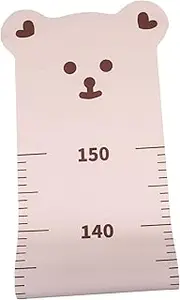 BESPORTBLE Room Height Measurement Wall Sticker Lovely Bear Design Durable Cloth Material Removable Height Ruler Decal for Nursery Decoration Safe and Practical Growth Chart