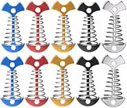 Pvcqjkd 10Pcs Adjustable Plank Floor Spring Anchor Tent Pegs Buckle Outdoor Awning Deck Fixed Nails Camping Tent Hooks