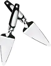 Mobestech 2pcs Stainless Steel Baking Shovel Ergonomic Cake Server Lifter for Pizza Steaks Lasagna Heavy Duty Triangle