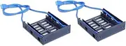 4 x USB 3.0 Front Panel with 3.5Inch Device/HDD or 2.5Inch SSD/HDD to 5.25 Floppy to Optical Drive Bay Tray Bracket