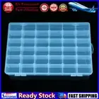 LF# Adjustable 36 Compartment Plastic Storage Box Jewelry Earring Case（Blue）