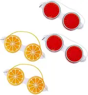 Ipetboom Home Use Sleeping Eye Patch 4pcs Ice Compress Therapy Eye Cover Cooling Eye Patches Lemon Watermelon Blocks Light