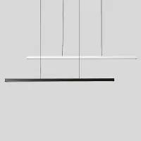 在飛比找樂天市場購物網優惠-北歐辦公室燈現代簡約長條餐桌吧臺茶桌創意設計目木餐廳直尺吊燈