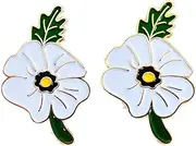 2023 White Poppy Enamel Pin Badge Brooch Remembrance Day Peace 36 X 23 MM