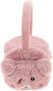 [Minkissy] 1pc Cold Earmuffs Boys Winter Protection Fur Pandas Unisex Ear Warmers Ear Protector Panda Ear Muffs Ear Protective Covers Pink Plush