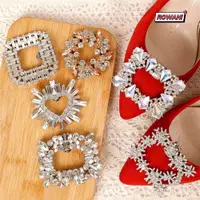 在飛比找蝦皮購物優惠-ROWAN12pc鞋夾時尚水鑽水晶新娘鞋子裝飾品