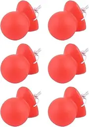 Clown Nose - 6pcs Circus Clown Nose | Clown Shoes Make Up | Clown Costume Nose | Rubber Funny Clown Nose with Elastic for Clown Nose Day, Birthdays, Circus, Costume Prank, Costume Partye