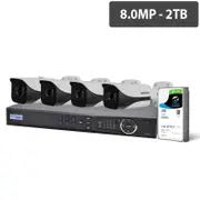 Securview Professional 8 Channel 8.0MP HDCVI Surveillance Kit (4 x Fixed Cameras, 2TB HDD)