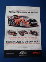 BROCHURE BIANTE 1:18 2016 HOLDEN RACING TEAM CLIPSAL 500 SEASON LIVERY TANDER