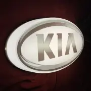 KIA LED ILLUMINATED LIGHT UP GARAGE SIGN PETROL GAS AUTOMOBILIA SPORTAGE PICANT