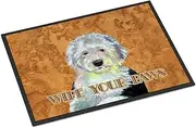 Caroline's Treasures Old English Sheepdog Wipe Your Paws Indoor or Outdoor Mat, Multicolor, 24" x 36"