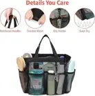 8 Pockets Portable Black Mesh Shower Bathroom Quick Dry Caddy Hanging Tote Bag