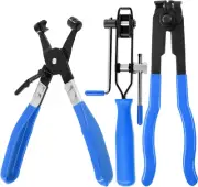 3Pcs Blue CV Joint Boot Clamp Pliers and Swivel Flat Band Hose Clamp Pliers Asso