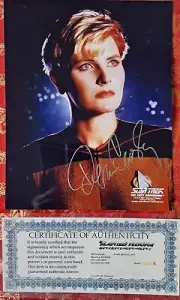 Star Trek. TNG. Denise Crosby. Tasha Yar. Authentic Autograph
