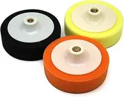 6 Inch 150mm Buffing Sponge Pads, 3-Pack Washable Polishing Pads for Car Detailing, Furniture, and Floor Maintenance