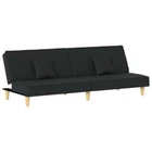 Fabric Sofa Bed 2-Seater Lounge Couch Convertible Futon Beds Recliner Black