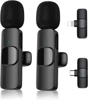 Wireless Lavalier Microphone with Noise Reduction Ideal for Live Streaming on Y