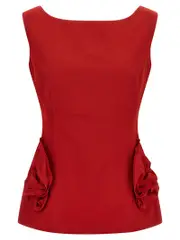 [Magda Butrym] Magda Butrym-05 Top Rosso-Donna 34FR