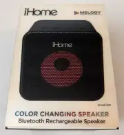 iHome iBT58B Color Changing Wireless Bluetooth Rechargeable Speaker