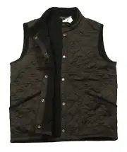 Barbour Men's Black Perble Quilted Gilet Snap Button Vest