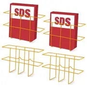 4 Packs Msds Binder Holder Wall Mount Msds Binder Rack Mounting Wire 3 Ring