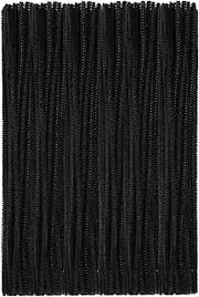 Generic 100 Chenille for DIY Art and Craft Activities, Black