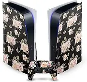 Official Anis Illustration Vintage Black Art Mix Vinyl Faceplate Sticker Gaming Skin Decal Cover Compatible with Sony PlayStation 5 PS5 Disc Edition Console & DualSense Controller