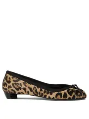 [ALEXANDER MCQUEEN] Flat shoes 38 Leopard: Black