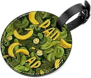 [VTGHDEEQ] Luggage Tags for Suitcases,Travel Tags for Luggage,Bananas Fruit Yellow Green,2-Pc