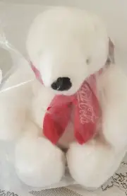 Coca Cola Boyds Polar Bear Plush Stuffed Animal Holiday Red Scarf 9" NWT Sealed