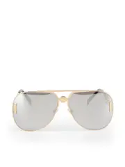 Gold Frame Aviator Mirror Sunglasses