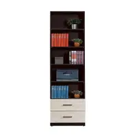 在飛比找PChome24h購物優惠-Bernice-德爾2尺書櫃開放式二抽書櫃/五格置物收納櫃/