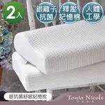 TONIA NICOLE東妮寢飾 銀抗菌舒眠記憶枕2入