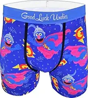 [Good Luck Sock] Good Luck Undies Men's Sesame Street Boxer Brief Underwear