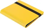 ａ aternee Trading Card Carrying Binder, 4 Pockets Card Books, Portable Card Organizer, Sturdy Card Holder Folders, Hold for 160 Cards, Yellow