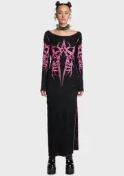 [Widow] Always Hardcore Shredded Maxi Dress