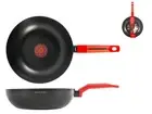 H&h Wok 1 Handle Non-Stick Borghese 28Cm, Black