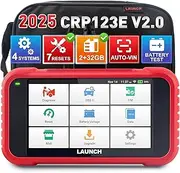 2025 Upgraded LAUNCH OBD2 Scanner CRP123E V2.0 Elite, Diagnostics Tool for Engine, ABS, SRS, AT, with 7 Resets, Oil/Throttle/SAS/BMS/EPB/DPF/ABS Bleeding, Battery Test, FCA SGW, Lifetime Free Updates