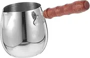 MOLUCKFU Latte Cup Stainless Steel Flower Pot Milk Frothing Pitcher Comfortable Handle Perfect for Cappuccinos