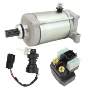 Starter Motor & Solenoid Relay & Ignition Switch for Yamaha Raptor 700 700R 2...