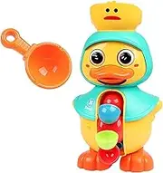 Lktulycn Bath Toys, Duck-Shaped Bathtub Shower Water Toys with Spoon for 1-3 Year Old Baby Toddlers Kids Boys Girls
