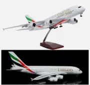 1:160 Fly Emirates A380 Plane Model / LED Light & Wheel Aircraft Model 45cm