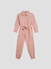 GUESS Girl's Pink Dye Twill Jumpsuit Size: 10