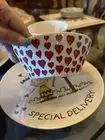Pottery Barn-Peanuts Valentine Snoopy & Charlie Brown 4 Sets- Melamine