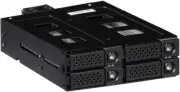 Aluminum(1x5.25") to (4x2.5" SAS/SATA 12G HD)Hot-Swap-Cage(P-Link Backplane)NEW