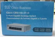 Cisco Business CBS110-5T-D Unmanaged Switch, 5 Port GE, Desktop, Squeezed Box