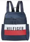 New TOMMY HILFIGER KEYS NYLON BACKPACK NAVY RED WHITE GOLD RED DESIGNER LOGO BAG