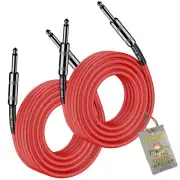 FAT TOAD Speaker Cables 1/4 Male Jack 25ft DJ Cords PA Audio Stage Studio Wires