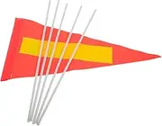 Yardwe 1 Set High Visibility Cycling Safety Flag Tear Resistant Bike Flag Pole for Vehicles Easy Installation Suitable for Bicycles Go Karts Bright Warning Signal